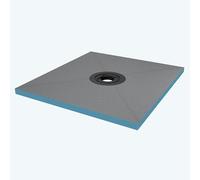 doporro Receveur à Carreler Recoupable sur Mesure pour Douche Bac de Douche avec Pente Intégrée 90x100x4cm Design XPS