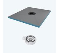 doporro Receveur à Carreler Recoupable sur Mesure pour Douche Bac de Douche avec Pente Intégrée 90x90x4cm avec Bonde AL06 Design XPS