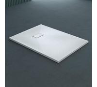 doporro Receveur de Douche 90x120 Bac à Douche Ultra Plat Blanc Geoma06 90x120x4cm + Bonde AL02