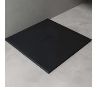 doporro Receveur de Douche 90x90 Bac à Douche Ultra Plat Gris-Noir Geoma06 90x90x4cm