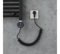 doporro Résistance pour Radiateur Noir Élément Chauffant pour Sèche-Serviette de Salle de Bain 600W avec Contrôleur de Température Heizstab-02