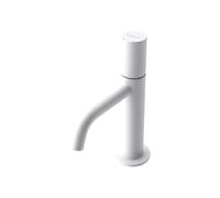 doporro Robinet mitigeur blanc mat design minimaliste 20,7 cm robinet de salle bains pour lavabo et vasques