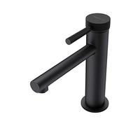 doporro Robinet mitigeur noir mat pour lavabo ou vasque design 18,1cm