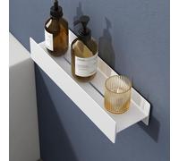 doporro Serviteur de Douche Mural Amovible Douche Blanc Mat en Alliage Al-MG Organisateur de Toilettes 40 cm pour Salle de Bain Cuisine Reglo-03