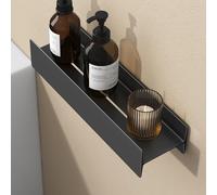 doporro Serviteur de Douche Mural Amovible Étagère Douche Noir Mat en Alliage Al-MG Organisateur de Toilettes 40 cm pour Salle de Bain Cuisine Reglo-03