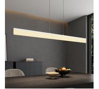 doporro Suspension LED Lampe Blanche 110 cm Moderne 24W Linéaire Lustre Réglable 1560LM avec Télécommande 110.5cm Alivetta3303