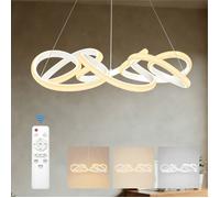 doporro Suspension Luminaire LED Dimmable Lampe Plafond Blanc 67W Lustre Réglable Éclairage Suspendu avec Télécommande Alivetta25040