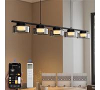 doporro Suspension Luminaire LED Éclairage Suspendu Intérieur 15W Noir