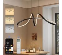 doporro Suspension Luminaire LED Éclairage Suspendu Intérieur 30W Noir