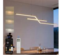 doporro Suspension Luminaire LED Salon Lampe Dorée 24W Lustre Salle à Manger Réglable Éclairage Suspendu Intérieur Design Luvina10