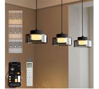 doporro Suspension Luminaire LED Salon Noire Lustre Réglable 12W 936LM Éclairage Suspendu Intérieur Design Alivetta7915