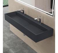 doporro Vasque à Poser Lavabo Suspendu Lave Mains Rectangulaire 120cm