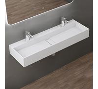 doporro Vasque à Poser Lavabo Suspendu Lave Mains Rectangulaire 120cm