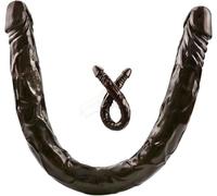 Doppeldildo 55 cm avec texture réaliste - stimulation anale et vaginale simultanée - jouet érotique double pénétration pour femmes et couples lesbiens