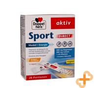 DOPPELHERZ Aktiv Sport Direct Magnésium 300 Calcium Zinc Vitamine B 20 Sachets