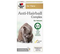 Doppelherz Complexe Anti-Boules de Poils pour Chats - Favorise la Finition Naturelle des Poils avalés et la réduction des Boules de Poils - 25 léchages