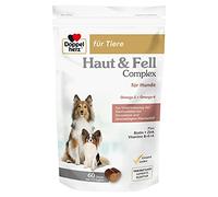 Doppelherz Complexe de Peau et de Pelage pour Chiens - pour Soutenir la Fonction cutanée en Cas de dermatose et de Perte de Cheveux Excessive - 60 Chews Marron