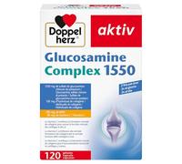Doppelherz Glucosamine Complex 1550, Pour Confort Articulaire, 120 gélules | Complément alimentaire en cure, Glucosamine, Collagène, MSM et Vitamine C, Forme et souplesse, Confort du cartilage et des os