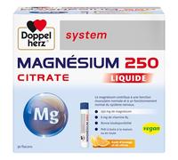 Doppelherz Magnésium 250 Citrate Liquid, Fatigue Musculaire, 30x 25ml