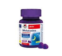 Doppelherz Mélatonine Gummies - 1 mg de mélatonine avec vitamine B6 et extrait de camomille - 40 gummies véganes sans sucre goût framboise - aide à réduire le temps d’endormissement