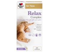 Doppelherz Relax Complex pour Chats - avec Alpha-casozépine et L-tryptophane - Soutien du Bien-être Mental - 25 Licks crémeux
