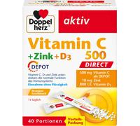 Doppelherz Vitamine C 500+Zinc+D3 Depot Direct Pel. 40 pièces