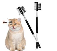 Doppelseitige Augenbrauenbürste | Metall Wimpernkamm Wimperntrenner | 2 in 1 Make Up Pinsel | Tragbare Augenbrauenbürste, Präziser Wimpernkamm, Doppelendiges Augen Make Up Kosmetik Werkzeug