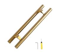 Doppelseitiger Türgriff mit Hufeisenfuß - 47 Zoll großer Terrassengriff aus Edelstahl in Gold, Schwarz, Weiß, Silber - langlebiges Sonnenschutzdesign für Moderne Häuser