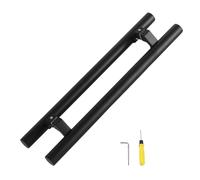 Doppelseitiger Türgriff mit Hufeisenfuß - 60 cm großer Terrassengriff aus Edelstahl in Gold, Schwarz, Weiß, Silber - langlebige Push-Pull-Griffe für Sonnenschutz