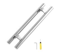Doppelseitiger Türgriff mit Hufeisenfuß - 60 cm Lange Push-Pull-Griffe aus Edelstahl in Gold, Schwarz, Weiß, Silber für Terrassentüren - langlebiges Sonnenschutzdesign