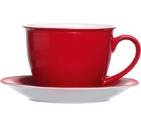 Doppio Serie Jumbo Tasse supérieure / tasse à café 360ml, rouge, 1 pièce