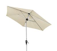 Doppler Active Auto Tilt 210 Parasol à manivelle Idéal pour le balcon Avec réglage facile de la hauteur 210 cm Naturel
