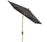 Doppler Alu Wood - Parasol rectangulaire pour balcon et terrasse - Aspect bois noble - 300 x 200 cm - Anthracite