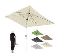 Doppler Aluminium Parasol SL-AZ 190x290 - Rectangular Sunshade for Balcony/Terrace - Bendable - 190x290 cm - Nature