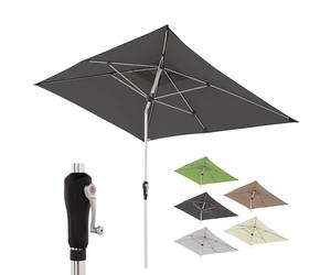 Doppler Aluminium Parasol SL-AZ 190x290 - Rectangular Sunshade for Balcony/Terrace - Bendable - 190x290 cm - Anthracite
