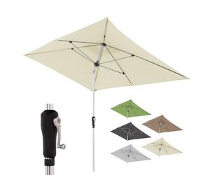 Doppler Aluminium Parasol SL-AZ 190x290 - Rectangular Sunshade for Balcony/Terrace - Bendable - 190x290 cm - Nature