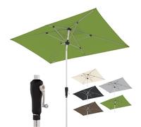 Doppler Aluminum Parasol SL-AZ 220x140 - Rectangular Crank Umbrella - Modern Design - Strong UV Protection - 220x140 cm - Fresh Green