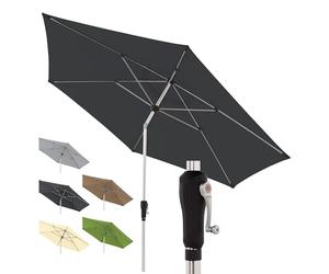 Doppler Aluminum Parasol SL-AZ 330 - Bendable Sunshade for Balcony Or Terrace - Approx. 330 cm - Anthracite