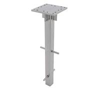 Doppler Ancrage au sol universel pour parasols/parasols déportés, en acier galvanisé, pour une stabilité optimale, gris, 350 cm
