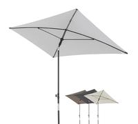 Doppler City Parasol de balcon 200x125cm I Parasol rectangulaire avec protection UV I Parasol réglable en 3 positions avec sac de rangement I Parasol réglable en hauteur de 180 à 220cm
