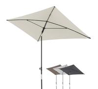 Doppler City Parasol de balcon 200x125cm I Parasol rectangulaire avec protection UV I Parasol réglable en 3 positions avec sac de rangement I Parasol réglable en hauteur de 180 à 220cm