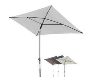 Doppler City Parasol de balcon 200x125cm I Parasol rectangulaire avec protection UV I Parasol réglable en 3 positions avec sac de rangement I Parasol réglable en hauteur de 180 à 220cm