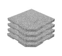 Doppler Dalle de granit, 50 x 50 x 4 cm, 25 kg, lot de 1 | Dalle de lestage en pierre naturelle, prise encastrée, résistante aux intempéries, pour parasol déporté, poids au choix