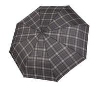 Doppler Fiber Magic Parapluie de poche à carreaux 27 cm gris