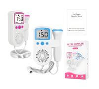 Doppler fœtal numérique pour la grossesse - Détecteur ultrasonique de fréquence cardiaque et moniteur de battement de coeur pour bébé Blue
