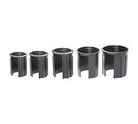 Doppler Inserts de réduction pour pied de parasol en granit - Jeu de 5 anneaux de réduction - 52/48/38/32/25 mm, noir, 85897RR
