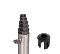 Doppler Inserts de réduction pour pied de parasol en granit - Jeu de 5 anneaux de réduction - 52/48/38/32/25 mm, noir, 85897RR