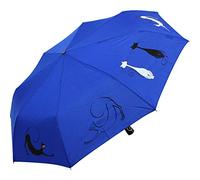 Doppler Mini parapluie de poche avec ouverture et fermeture automatique Cats Friends, bleu, 98 cm, Thème chat moderne