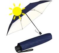Doppler Mini parapluie de poche Zero Magic avec ouverture et fermeture automatique, Bleu marine/ivoire - Protection contre les UV et la chaleur, 97 cm