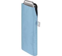Doppler Parapluie de poche en acier carbone slim uni - Format pratique - Léger - 22 cm, bleu glace, 90 cm
